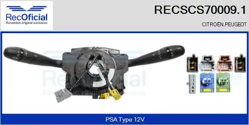 превключвател на кормилната колона RECOFICIAL RECSCS70009.1