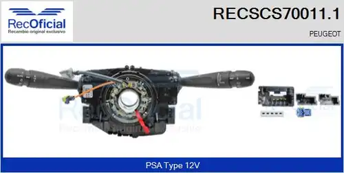 превключвател на кормилната колона RECOFICIAL RECSCS70011.1