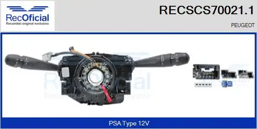 превключвател на кормилната колона RECOFICIAL RECSCS70021.1