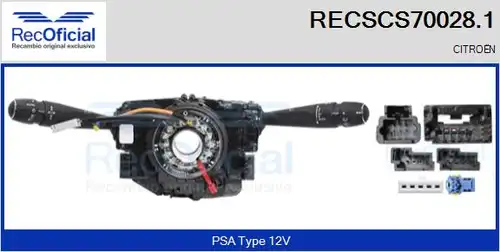 превключвател на кормилната колона RECOFICIAL RECSCS70028.1