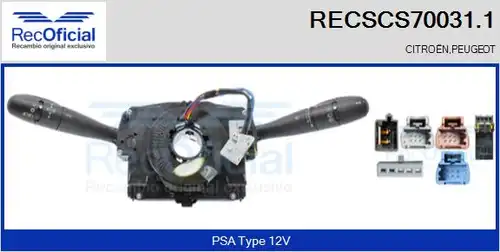 превключвател на кормилната колона RECOFICIAL RECSCS70031.1