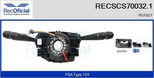 превключвател на кормилната колона RECOFICIAL RECSCS70032.1