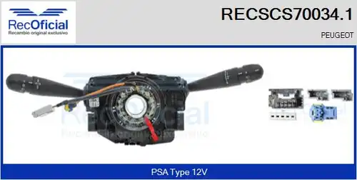 превключвател на кормилната колона RECOFICIAL RECSCS70034.1