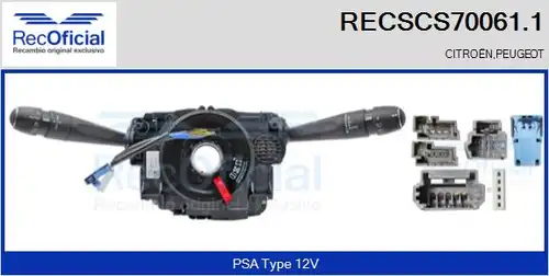 превключвател на кормилната колона RECOFICIAL RECSCS70061.1