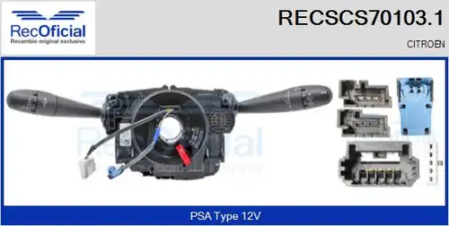 превключвател на кормилната колона RECOFICIAL RECSCS70103.1
