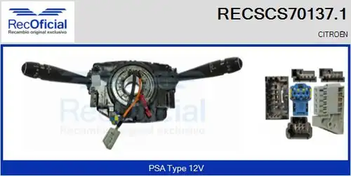 превключвател на кормилната колона RECOFICIAL RECSCS70137.1