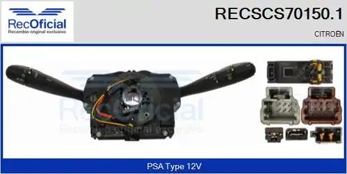 превключвател на кормилната колона RECOFICIAL RECSCS70150.1