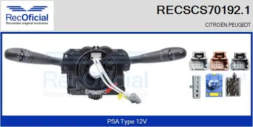 превключвател на кормилната колона RECOFICIAL RECSCS70192.1