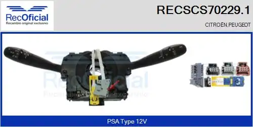 превключвател на кормилната колона RECOFICIAL RECSCS70229.1