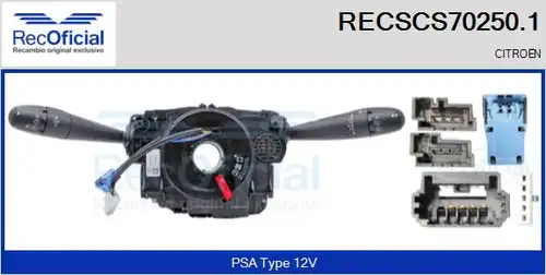 превключвател на кормилната колона RECOFICIAL RECSCS70250.1