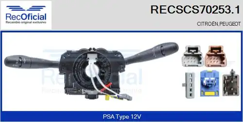 превключвател на кормилната колона RECOFICIAL RECSCS70253.1