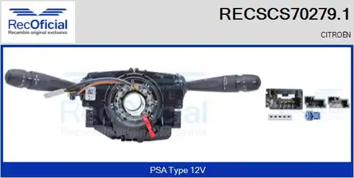 превключвател на кормилната колона RECOFICIAL RECSCS70279.1