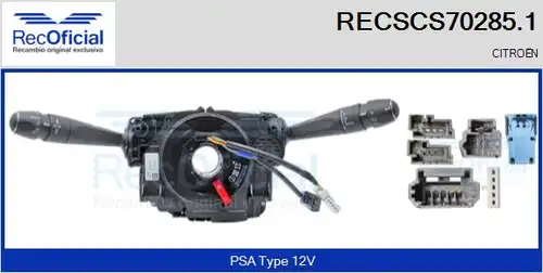 превключвател на кормилната колона RECOFICIAL RECSCS70285.1