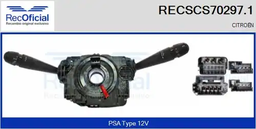 превключвател на кормилната колона RECOFICIAL RECSCS70297.1