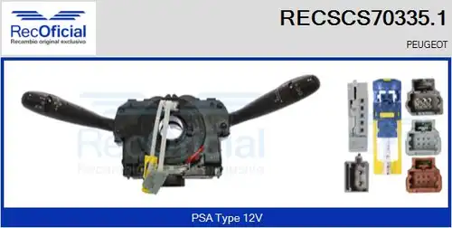 превключвател на кормилната колона RECOFICIAL RECSCS70335.1