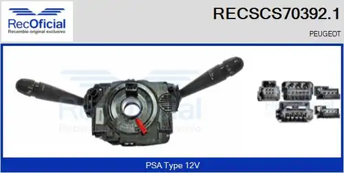 превключвател на кормилната колона RECOFICIAL RECSCS70392.1