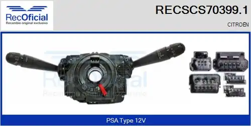 превключвател на кормилната колона RECOFICIAL RECSCS70399.1