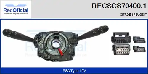 превключвател на кормилната колона RECOFICIAL RECSCS70400.1