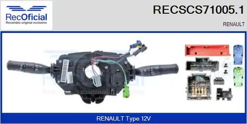 превключвател на кормилната колона RECOFICIAL RECSCS71005.1