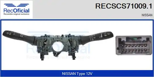 превключвател на кормилната колона RECOFICIAL RECSCS71009.1