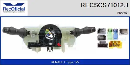 превключвател на кормилната колона RECOFICIAL RECSCS71012.1