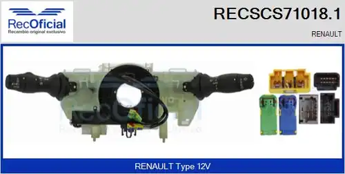 превключвател на кормилната колона RECOFICIAL RECSCS71018.1