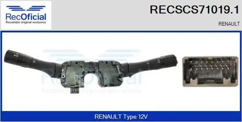 превключвател на кормилната колона RECOFICIAL RECSCS71019.1