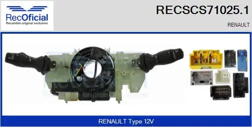 превключвател на кормилната колона RECOFICIAL RECSCS71025.1