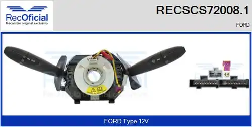 превключвател на кормилната колона RECOFICIAL RECSCS72008.1