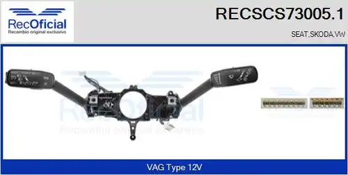 превключвател на кормилната колона RECOFICIAL RECSCS73005.1