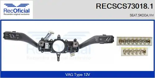 превключвател на кормилната колона RECOFICIAL RECSCS73018.1