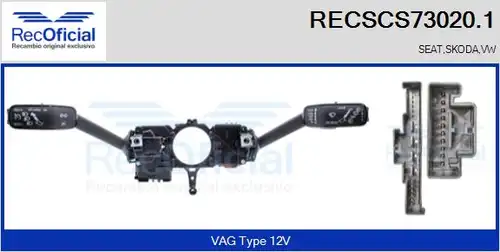 превключвател на кормилната колона RECOFICIAL RECSCS73020.1