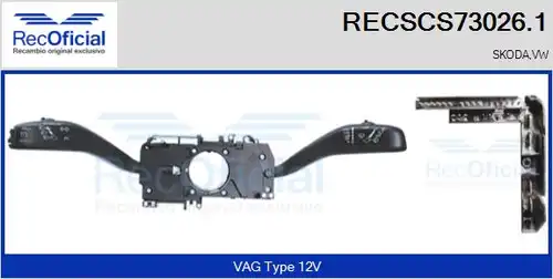 превключвател на кормилната колона RECOFICIAL RECSCS73026.1