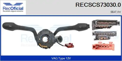 превключвател на кормилната колона RECOFICIAL RECSCS73030.0