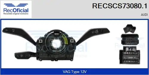 превключвател на кормилната колона RECOFICIAL RECSCS73080.1