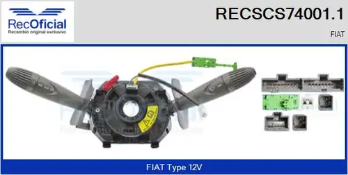 превключвател на кормилната колона RECOFICIAL RECSCS74001.1