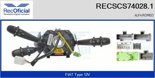 превключвател на кормилната колона RECOFICIAL RECSCS74028.1