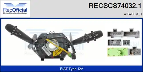 превключвател на кормилната колона RECOFICIAL RECSCS74032.1