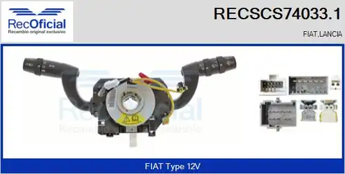 превключвател на кормилната колона RECOFICIAL RECSCS74033.1