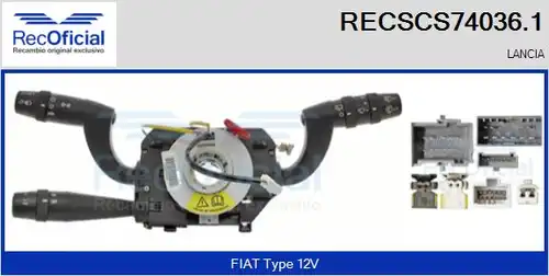 превключвател на кормилната колона RECOFICIAL RECSCS74036.1