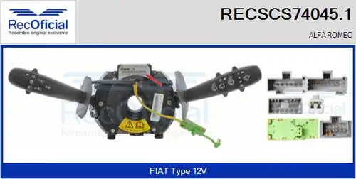 превключвател на кормилната колона RECOFICIAL RECSCS74045.1