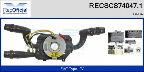 превключвател на кормилната колона RECOFICIAL RECSCS74047.1