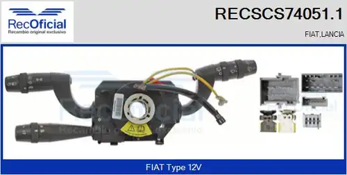 превключвател на кормилната колона RECOFICIAL RECSCS74051.1