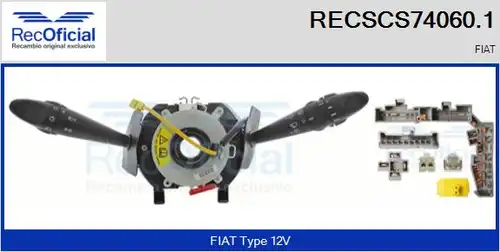 превключвател на кормилната колона RECOFICIAL RECSCS74060.1