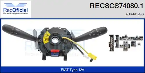 превключвател на кормилната колона RECOFICIAL RECSCS74080.1