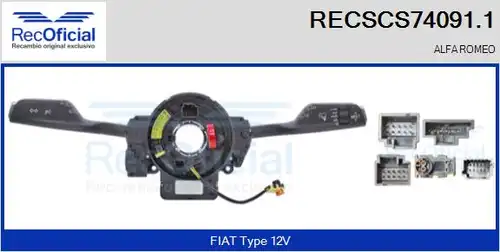 превключвател на кормилната колона RECOFICIAL RECSCS74091.1