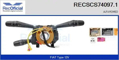 превключвател на кормилната колона RECOFICIAL RECSCS74097.1