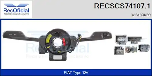 превключвател на кормилната колона RECOFICIAL RECSCS74107.1