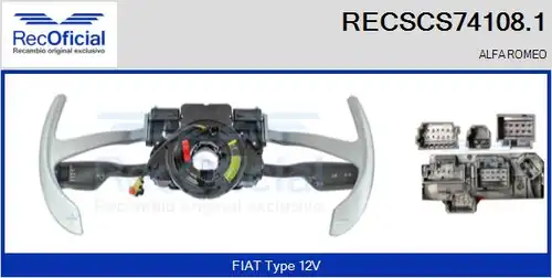 превключвател на кормилната колона RECOFICIAL RECSCS74108.1