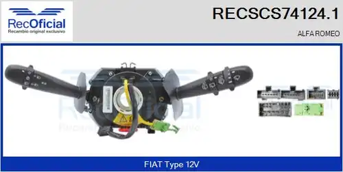 превключвател на кормилната колона RECOFICIAL RECSCS74124.1